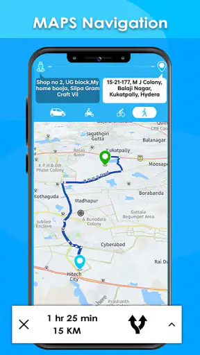 मानचित्र ड्राइविंग निर्देश screenshot