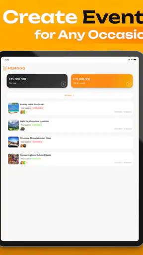 मेमोगो - बिल बाँटें और यात्रा screenshot