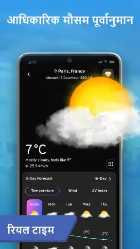 मौसम पूर्वानुमान और विजेट screenshot