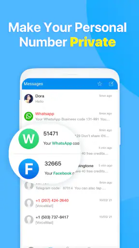 यूएस फोन नंबर: कॉल और एसएमएस screenshot
