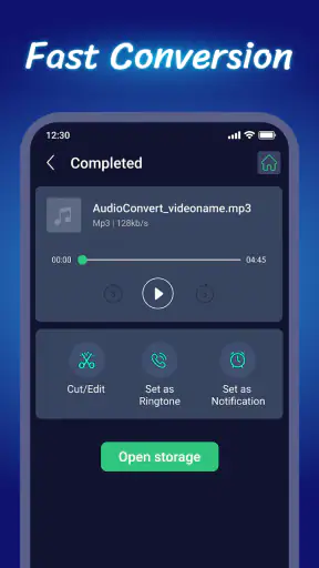 वीडियो को ऑडियो/MP3 में बदलना screenshot