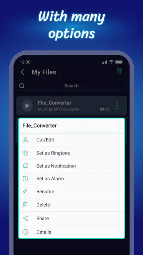 वीडियो को ऑडियो/MP3 में बदलना screenshot