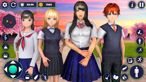 वर्चुअल हाई स्कूल गर्ल लाइफ 3d screenshot