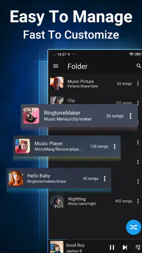 संगीत प्लेयर-गूंज ऑडियो प्लेयर screenshot