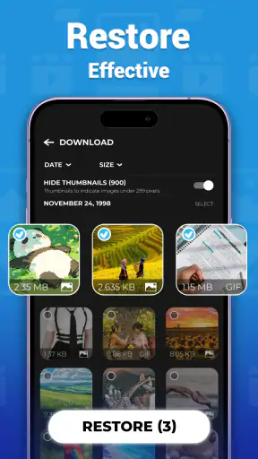 हटाई गई फ़ाइलें पुनर्प्राप्त क screenshot