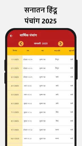 हिंदू कैलेंडर पंचांग २०२५ screenshot