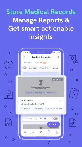 हार्ट रेट, हेल्थ रिकॉर्ड, ABHA screenshot