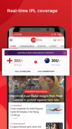 ज़ी न्यूज - हिंदी न्यूज, लाइव ट screenshot