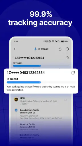 17TRACK Tracciamento Pacchi screenshot