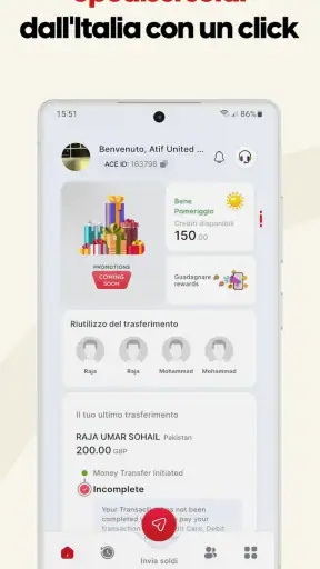 ACE Money Transfer: Invia dena screenshot