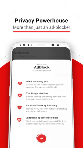 AdBlock per Samsung Internet screenshot