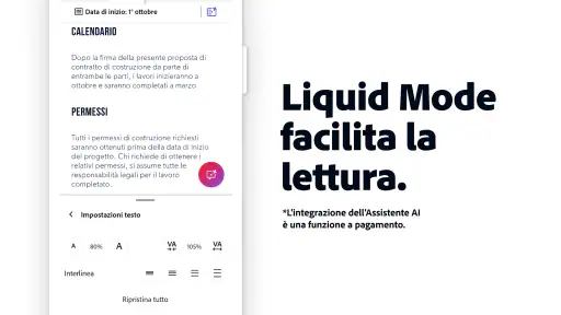 Adobe Acrobat Reader per PDF screenshot