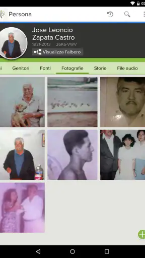 Albero di FamilySearch screenshot