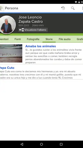 Albero di FamilySearch screenshot