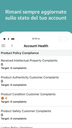 Amazon Venditore screenshot