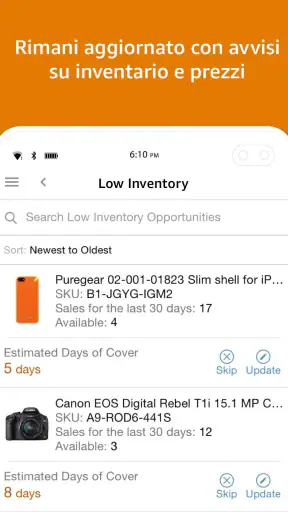 Amazon Venditore screenshot