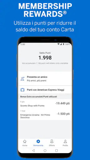 Amex Italia screenshot