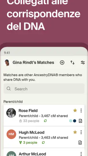 Ancestry: storia familiare screenshot