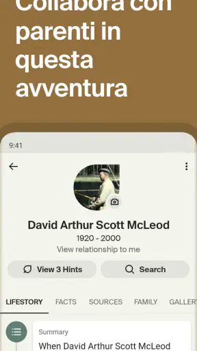 Ancestry: storia familiare screenshot
