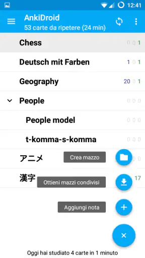 AnkiDroid flashcards screenshot