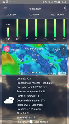 App di previsioni del tempo screenshot