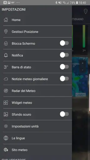 App di previsioni del tempo screenshot