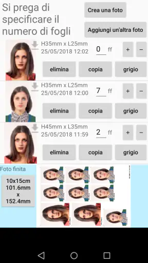 App Fototessera screenshot