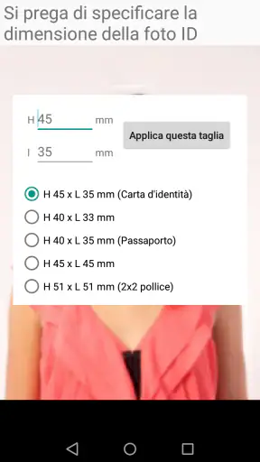 App Fototessera screenshot