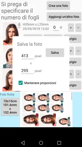 App Fototessera screenshot