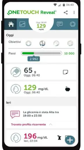 ​App OneTouch Reveal® screenshot
