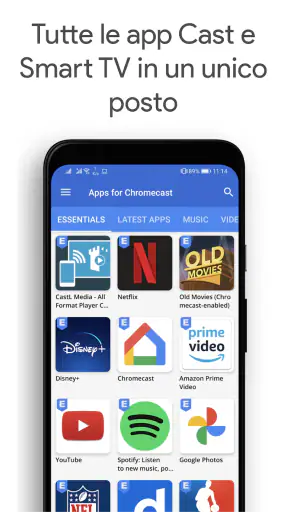 App per Chromecast screenshot