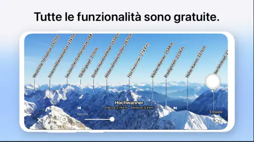 AR AlpineGuide screenshot