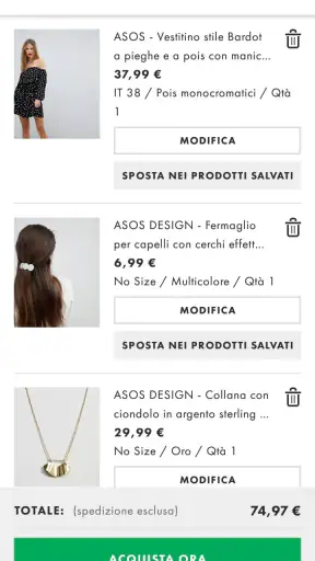 ASOS screenshot