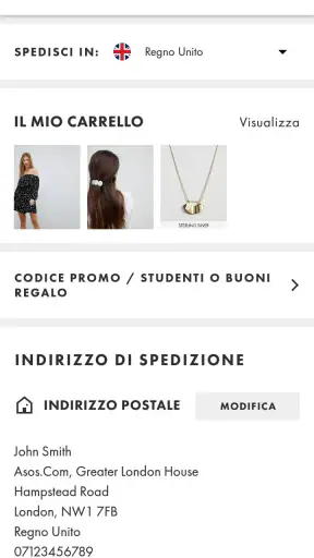 ASOS screenshot