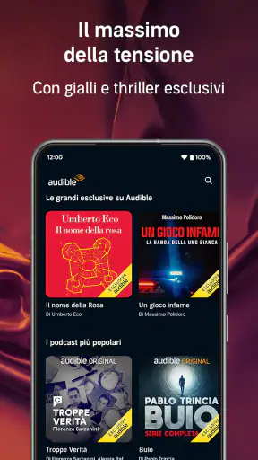 Audible: audiolibri e podcast screenshot