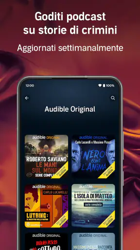 Audible: audiolibri e podcast screenshot