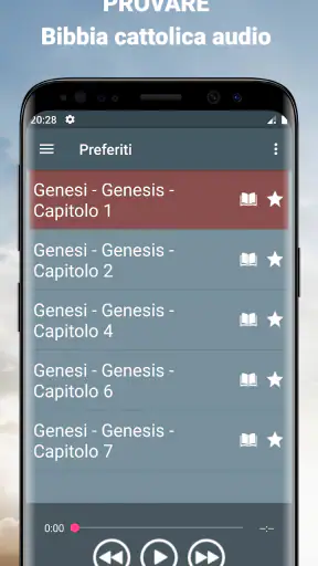 Audio Bibbia Italiano mp3 app screenshot