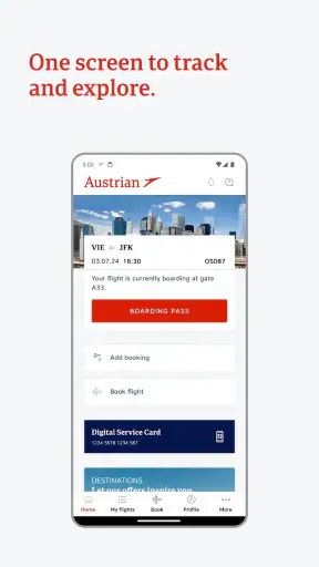Austrian Airlines screenshot