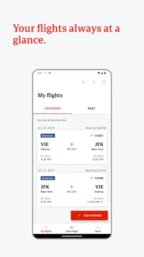 Austrian Airlines screenshot