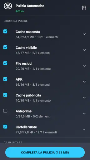 AVG Cleaner: Pulizia screenshot