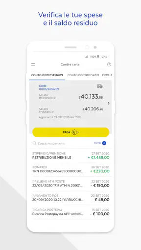 BancoPosta screenshot