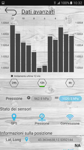 Barometro professionale screenshot