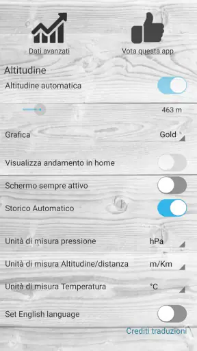 Barometro professionale screenshot