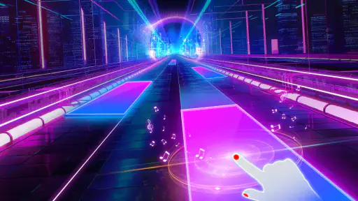 Beat Notes Cyber Music Game screenshot