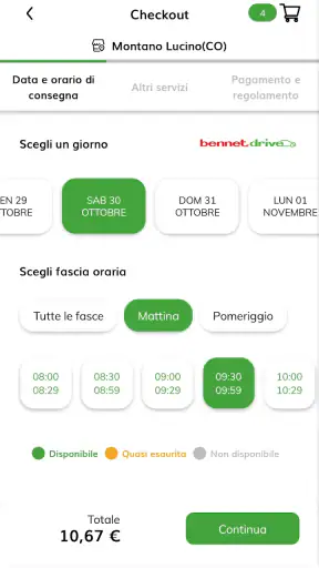 Bennet spesa online screenshot