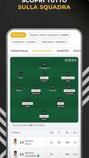 Bianconeri Live: App di calcio screenshot