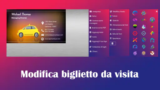 Biglietto da visita screenshot