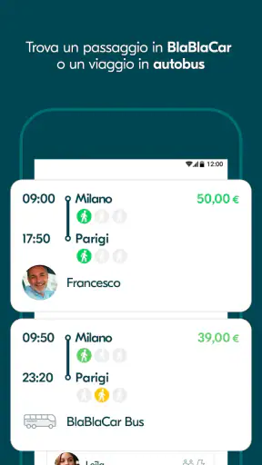 BlaBlaCar: autobus/carpooling screenshot