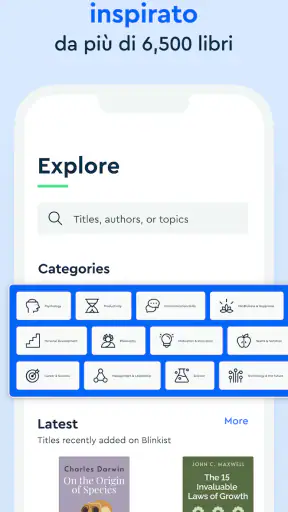 Blinkist: riassunto di libri screenshot