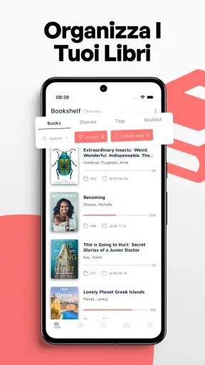 Bookshelf-Biblioteca virtuale screenshot